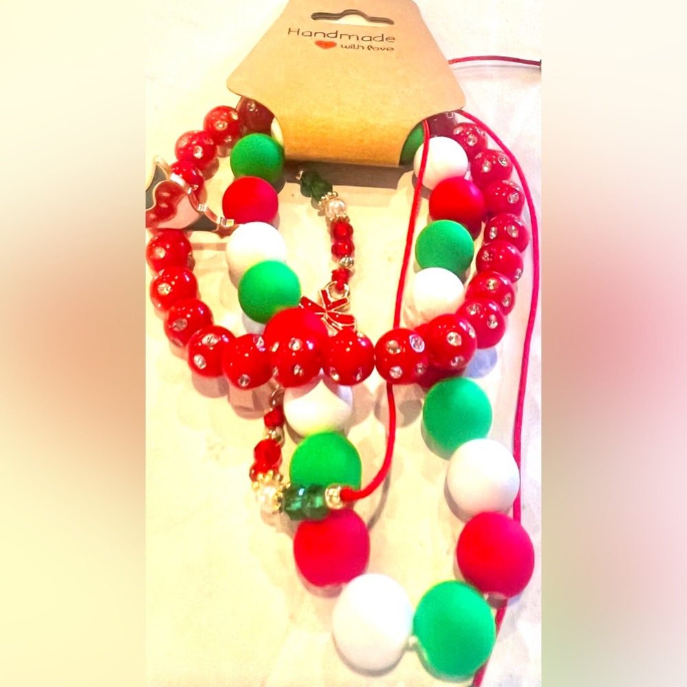 Homemade Christmas bracelets